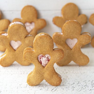 Gingerbread Shortbread Sandwich Cookies