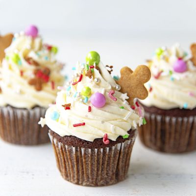 Gingerbread White Chocolate Cupcakes