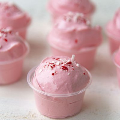 Peppermint White Chocolate Pudding Shots