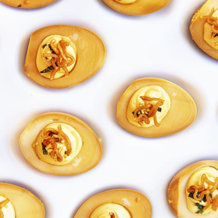 Value Without Compromise Soy Sauce Ramen Deviled Eggs - Sweet ReciPEAs,  deviled egg maker