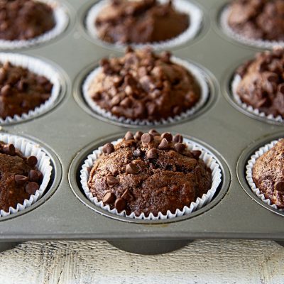 Double Chocolate Banana Muffins