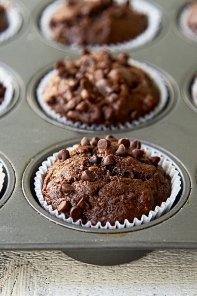 Double Chocolate Banana Muffins