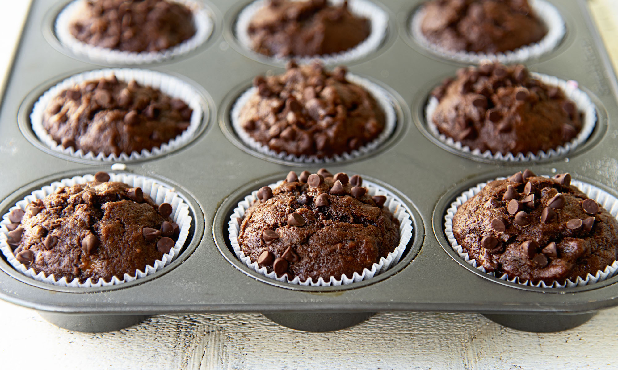 Double Chocolate Banana Muffins