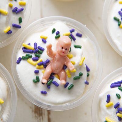 King Cake Pudding Shots