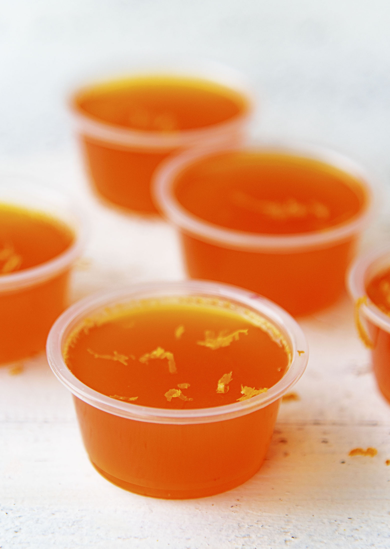 Side view of Touchdown Red Bull Jello Shots.