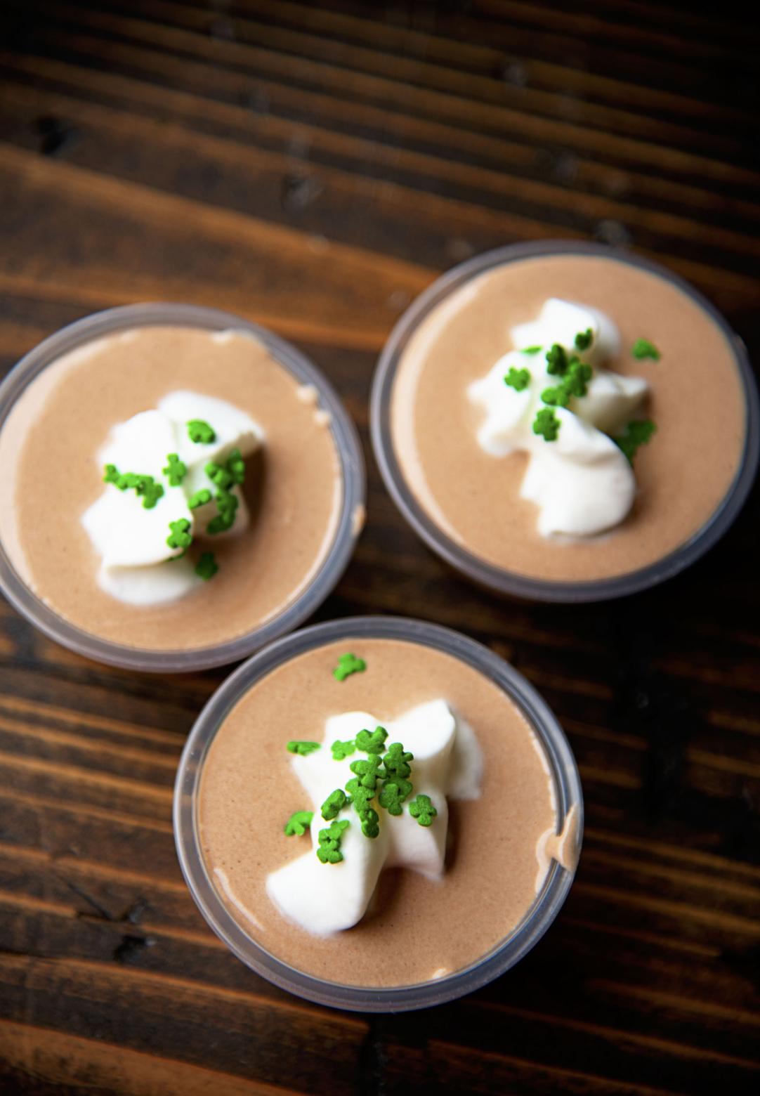 Irish Coffee Chocolate Pudding Shots Sweet ReciPEAs