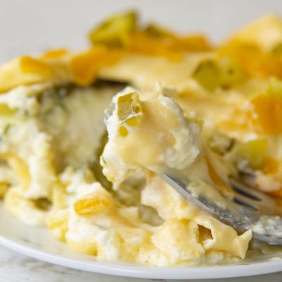 Dill Pickle Cheddar Lasagna