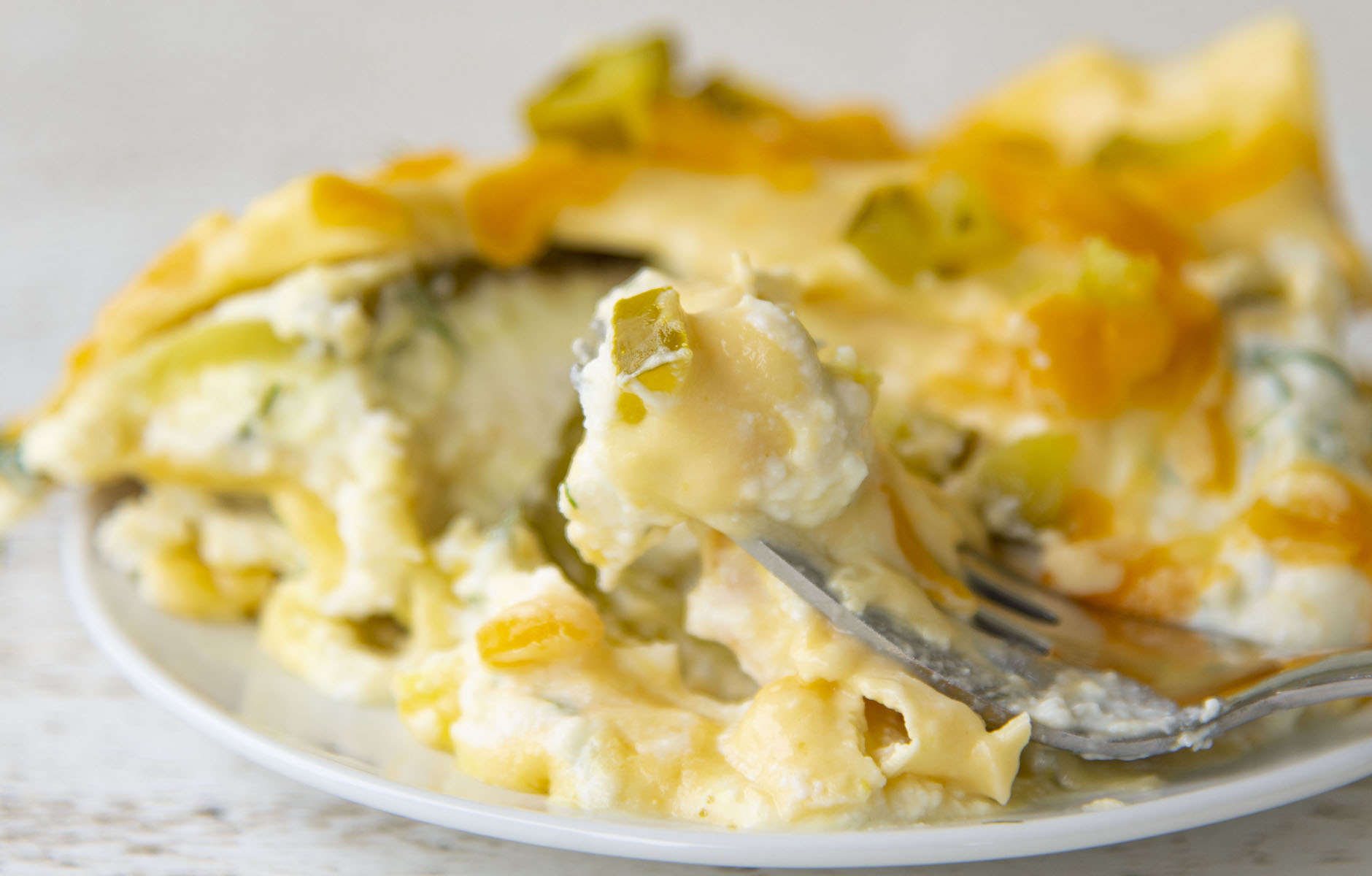 Dill Pickle Cheddar Lasagna