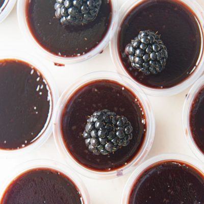 Blackberry Bourbon Jelly Shots