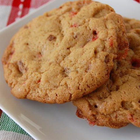 Candy Cane Roca Cookies