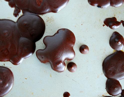 Mini gingerbread cake with the chocolate glaze everywhere