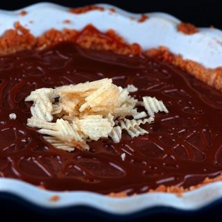 Potato Chip Chocolate Pie with Salted Caramel