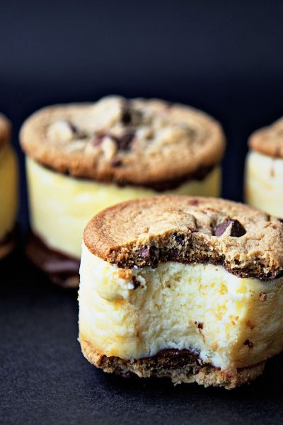 Chocolate Chip Cookie Cheesecake Sandwich