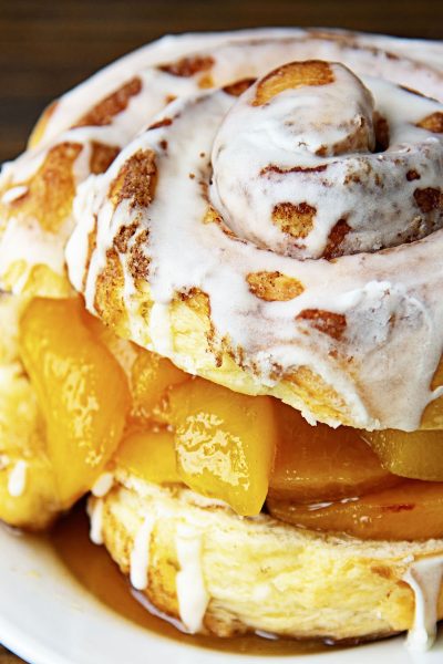 Cinnamon Roll Peach Shortcake