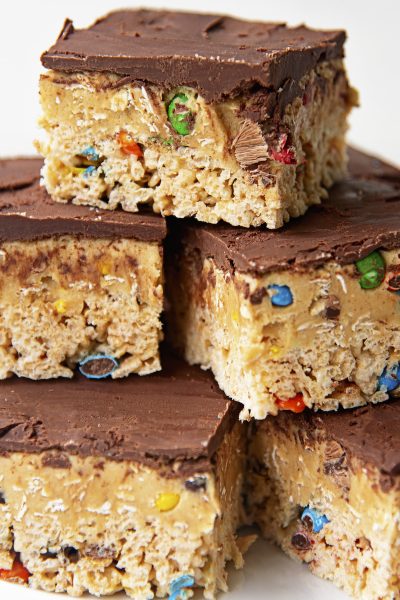 Monster Cookie Dough Rice Krispie Treats
