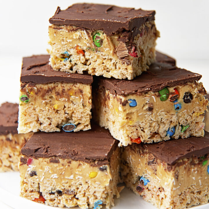 Monster Cookie Dough Rice Krispie Treats