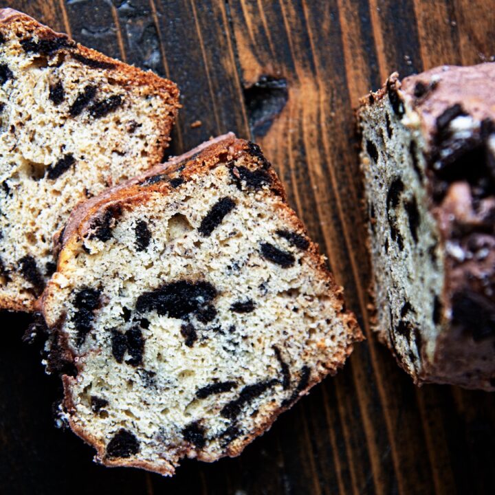 Cookies and Cream Banana Bread