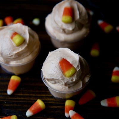 Candy Corn Pudding Shots #HalloweenTreatsWeek