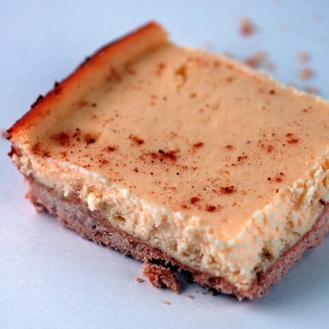 Eggnog Cheesecake Bars