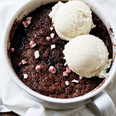 Chocolate Peppermint Crunch Cobbler