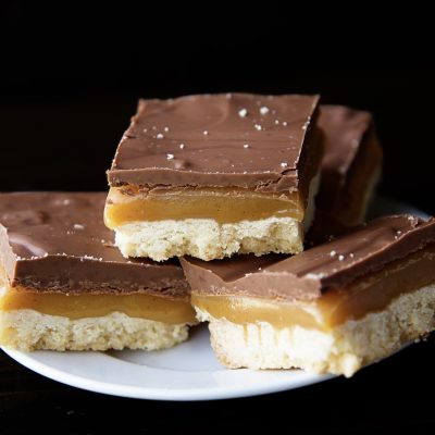 Eggnog Millionaire Shortbread Bars