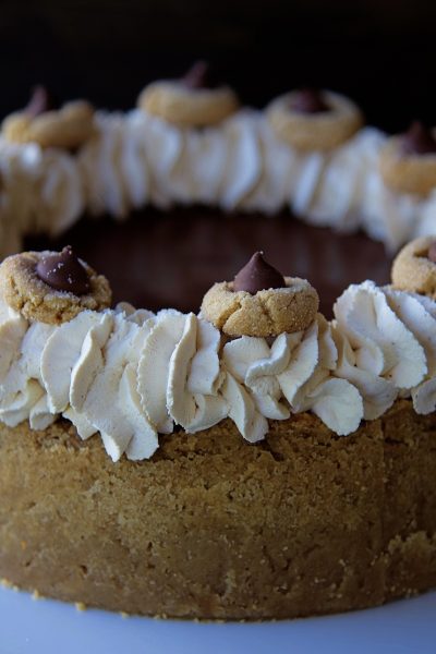 Peanut Butter Blossom Cookie Cheesecake