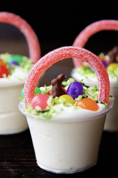 Coconut Cake Easter Basket Pudding Shots