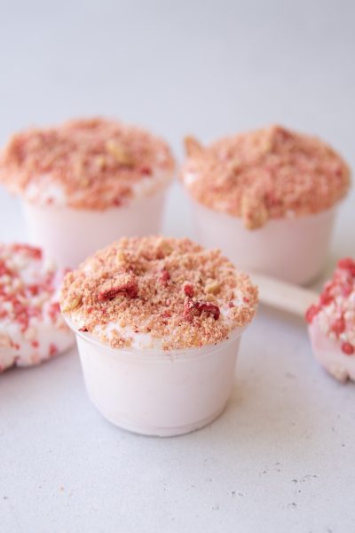 Strawberry Shortcake Pudding Shots