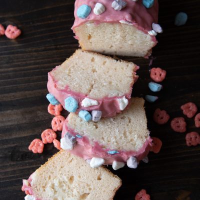 Franken Berry Crumb Cake