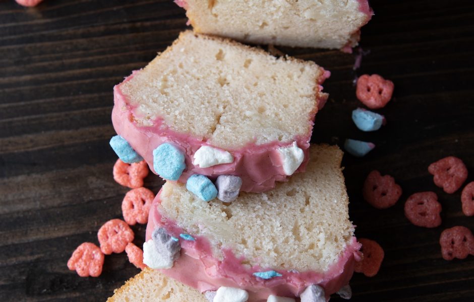 Franken Berry Crumb Cake