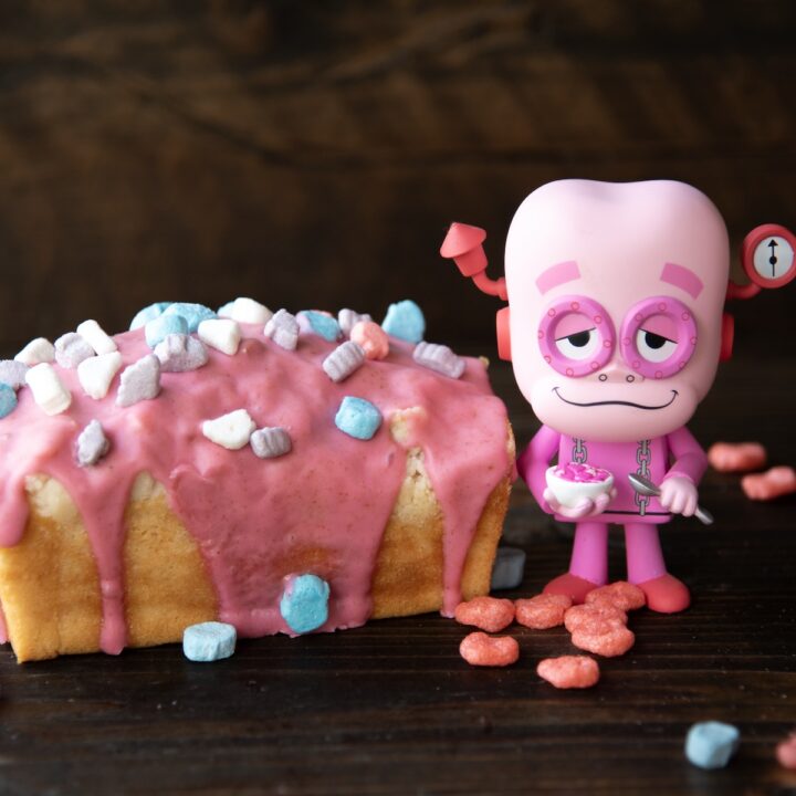 Franken Berry Crumb Cake