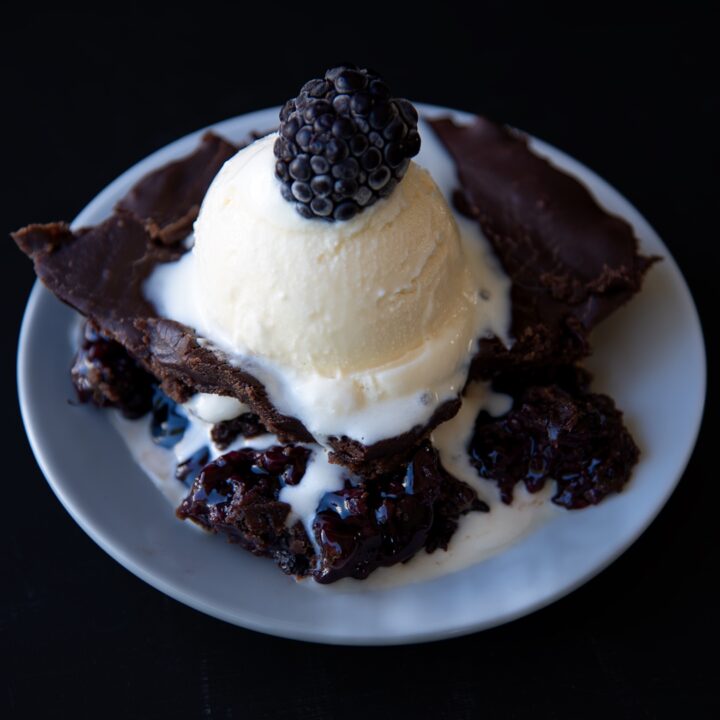 Dr. Pepper Blackberry Dump Cake